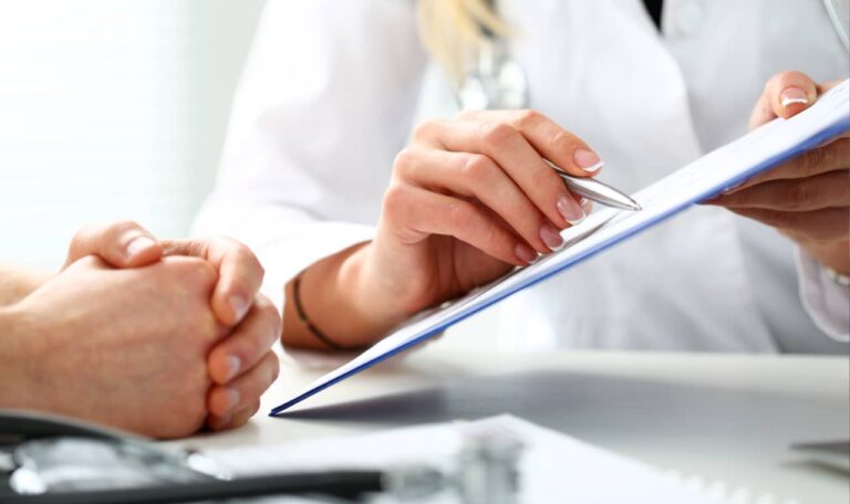 doctor explaining risks to patient informed consent consultation